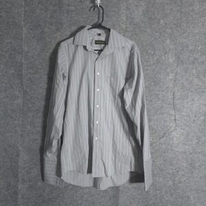 Donald J Trump Signature Collection Striped Long Sleeve Dress Shirt Mens 15.5